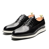 economico Scarpe Eleganti Classiche-Per uomo Abito da ginnastica Di pelle Pelle bovina pieno fiore italiana Antiscivolo Con lacci intrecciali Nero Marrone