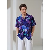 economico Camicie taglie forti da uomo-Per uomo Floreale Ananas Rana Camicia Camicia hawaiana Camicia grafica Camicia Aloha Manica corta Camicia Collo ripiegabile Esterno Strada Stampa 3D Rosso verde Verde oliva Rosa Rosso Blu Bottone giù