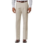 Men's Linen Pants Trousers Dress Pants Summer Pants Pleated Pants Pocket Straight Leg Plain Comfort Soft Formal Business Casual Fashion Classic White Navy Blue Micro-elastic 15