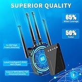 Недорогие Беспроводные маршрутизаторы-2023 новейший удлинитель Wi-Fi 2,4G, усилитель сигнала Wi-Fi площадью до 9800 кв. футов и 50 устройств, расширители диапазона Wi-Fi, усилитель сигнала для дома, усилитель сигнала беспроводного Интернета с портом Ethernet, повторитель Wi-Fi