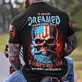 ieftine craniu și os-Bărbați Grafic Cranii mâini Tricou Tricouri tricou învechit Manșon scurt Tricou Tipărire 3D Stil Nautic Cămașă Epocă Modă Designer În aer liber Casual Zilnic 1 2 3 Primavara vara Îmbrăcăminte S M L