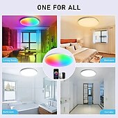 abordables Lumières intelligentes-Lampe de plafond LED intelligente Tuya Smart RGBCW lampe de contrôle vocal APP à LED pour chambre et salon diamètre de 30 cm