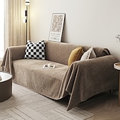 economico Coperte per divano-Copridivano In Ciniglia Tinta Unita Moderno E Minimalista Antigraffio Di Gatto Pacchetto Completo Copridivano Universale Per Tutte Le Stagioni