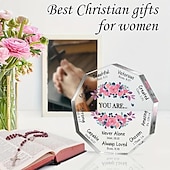 tanie Gifts-prezenty dla kobiet (4*4 cale), prezenty urodzinowe inspiracje prezenty religijne prezenty duchowe prezenty katolickie dla kobiet jej mama przyjaciółki współpracownica siostra (akryl)