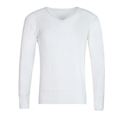abordables Pull col rond-Homme Pull Pull en maille torsadée A côtes Tricoter Tricoté Plein Col V Garder au chaud Décontractées Usage quotidien Vacances Vêtement Tenue Automne hiver caramel Noir M L XL