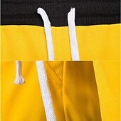 cheap Mens Active Shorts-Men&#039;s Basketball Shorts Gym Shorts Sport Basketball Running Casual Drawstring Elastic Waist Color Block Knee Length Gymnatics Activewear Black White Micro-elastic