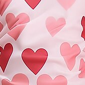 abordables Vision 3D de la Fille &amp; Éclat-Saint Valentin Fille 3D Cœur Tee-shirts Chemises Rose manche longue 3D effet Automne Hiver Actif Mode Le style mignon Polyester Enfants 3-12 ans Col Ras du Cou Extérieur Casual du quotidien Standard