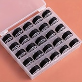 cheap Arts, Crafts &amp; Sewing-25/36pcs/set Bobbin With Sewing Thread, 25/36 Grids Boxed Color Bobbins, Practical Replacement Simple Installation Household For Sewing Machine