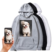 お買い得  男性のカスタム服-ユニセックスカスタムパーカーグラフィックプリント 3d プリントベーシックカジュアル春 &amp; 秋ストリートパーカーパーソナライズされたバレンタインギフトカスタムメイド