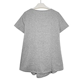 olcso Egyszerű póló-Ing Csipke ing Blúz Fehér csipke ing Női Fekete Fehér Arcpír rózsaszín Tömör szín Csipke Utca Napi Divat Kerek S