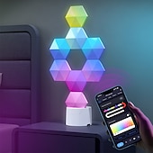 Недорогие Умный ночной свет-Смарт-LED светильник Tuya/Bluetooth RGB Квантовые соты настенные светильники 6/10 пакетов гексагональных светодиодов USB-зарядка атмосфера для киберспорта с управлением через приложение и звуком для