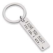 cheap Valentine&#039;s Day for Lover-I Love You More The End &#039;s Stainless Steel Keychain Valentine&#039;s Day