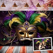 billige Ferievev-karneval maske hengende billedvev veggkunst stor billedvev veggmaleri dekor fotografi bakteppe teppe gardin hjem soverom stue dekorasjon