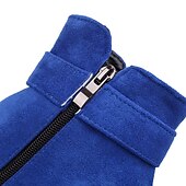 cheap Ankle Boots-Women&#039;s Boots Plus Size Heel Boots Work Daily Booties Ankle Boots Winter Buckle Chunky Heel Casual Minimalism Faux Leather Black Blue