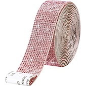 cheap Wearable Accessories-Bling Crystal Drill Rhinestone Shiny Colorful Artificial DiamondCar Sticker Handmade Diy Making Car Decoration 1yard 91cm