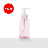abordables Accessoires pour salle de bains-1 distributeur de savon moussant rechargeable – Flacon pompe de 450 ml pour savon liquide et lotion – Fournitures de salle de bain pratiques et respectueuses de l&#039;environnement.