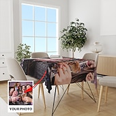 baratos Presentes Personalizados-Toalha de Mesa Personalizada Cobertura Retangular de Mesa Para Decoração Interna Externa Tamanho Total Anti Sujeira e À Prova de Óleo