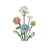 economico Per lei-Regali di Natale per donne Mamma Lei set di bouquet di mattoncini in miniatura Fiori artificiali DIY decorazione unica per la casa Serie piante adatta per ragazze di 8-12 anni regalo di San Valentino