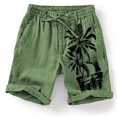 cheap Classic-Men&#039;s Graphic Coconut Tree Shorts Summer Shorts Beach Shorts Mid Waist Streetwear Hawaiian Designer Casual Daily Holiday Drawstring Elastic Waist 3D Print Designer Clothing Apparel