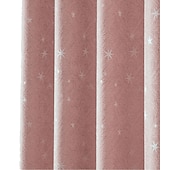 economico Curtain blackout-tende oscuranti per la camera da letto dei bambini tende a stella scintillanti color argento con isolamento termico per ragazzi e ragazze con occhiello antico trattamento finestra superiore tende a 1