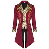economico Capispalla-Punk &amp; Gotico Medievale Steampunk Cappotto Trench Abbigliamento esterno Principe Medico della peste Nobile Tinta unita Per uomo Reale Stile Steampunk Carnevale Mascherata Festa / Sera Adulti Cappotto