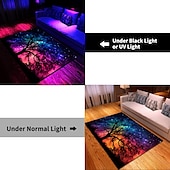 abordables Tapis Blacklight-Tapis à lumière noire, réactif aux UV, brille dans le noir, tapis de cuisine, antidérapant, résistant à l&#039;huile, univers trippy, tapis de sol, tapis de salon, intérieur et extérieur, décoration de