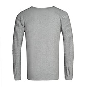abordables Pull col rond-Homme Pull Pull en maille torsadée A côtes Tricoter Tricoté Plein Col V Garder au chaud Décontractées Usage quotidien Vacances Vêtement Tenue Automne hiver caramel Noir M L XL