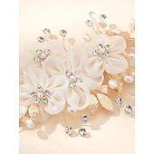 cheap Headpieces-Hair Combs Headpiece Rhinestone Alloy Wedding Cocktail Elegant Luxury With Rhinestone Faux Pearl Headpiece Headwear