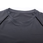 preiswerte Aktive T-Shirts und Tanktops für Herren-Herren Fitnessstudio-Shirt Sport-T-Shirt Rundhalsausschnitt Langarm Sport &amp; Natur Fitness Fitnessstudio Weich Glatt Schwarz Weiß Sportkleidung Modisch Sport