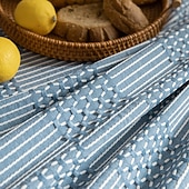 cheap Tablecloth-Nordic Style Thickened Cotton Linen Dining TableCloth, Anti Scalding and Anti Slip Tea TableCloth, Rectangular Desk Mat, TV Cabinet Decorative Cloth