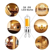 cheap LED Bi-pin Lights-10pcs Dimmable Mini G9 LED Lamp 3W 7W 9W AC 220V 110V LED Corn Bulb COB 360 Beam Angle Replace Halogen Chandelier Lights