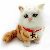 お買い得  ぬいぐるみ-模擬猫人形装飾品卸売手工芸品クリエイティブギフトモデルは尻尾を振ってぽっちゃりと呼びます