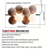 cheap Island Lights-Artistic Style Velvet FabricPVC Simple Found Ball Molecular Pendant Lamp Bedroom Bedside Restaurant Pendant Lamp Creative Molecular Round Ball Pendant Lamp