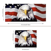 abordables 4 juillet-Couvercle de porte de garage extérieur avec aigle américain pour le 4 juillet bannière du jour de l'indépendance grande décoration de toile de fond pour la porte de garage extérieure décorations