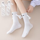 お買い得  恋人のためのバレンタインデー-面白い三次元手を繋いでいる靴下吸引アイロン石ミッドチューブソックス靴下を重ねるかわいい目足を保持している靴下面白い日バレンタインデー