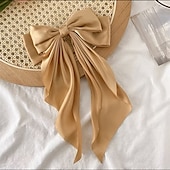 cheap Hair Styling Accessories-Bow Hair Clips for Women, Soft Long Tail Large Bow Hair Slides, Metal Spring Clip Vintage Silk Headbands, Elegant Hair Accessories, Gifts for Women Girl