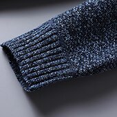 cheap Men&#039;s Pullover Sweater-Men&#039;s Pullover Sweater Jumper Knit Sweater Quarter Zip Pullover Sweater Ribbed Knit Regular Knitted Quarter Zip Plain Stand Collar Keep Warm Modern Contemporary Daily Wear Going out Clothing Apparel
