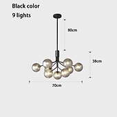 preiswerte Sputnik-Design-9-Licht 110 cm Laterne Desgin Insel Design Pendelleuchten Kupfer Glas Künsterlischer Stil Stilvoll Messing Modern Nordischer Stil 110-120V 220-240V