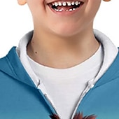 preiswerte Jungen 3D Tiere-Jungen 3D Karikatur Dinosaurier Fußball Kapuzenshirt Mantel Oberbekleidung Langarm Herbst Winter Aktiv Strassenmode Cool Polyester kinderkleidung 3-12 Jahre Reissverschluss Strasse Täglich Regular Fit