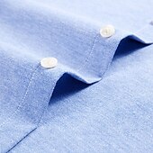 preiswerte Oxford-Hemden für Herren-Herren Hemd Oberhemd Gestreiftes Hemd Oxford Hemd Streifen Büro &amp; Karriere Hochzeitsfeier Rote Blau Grau Langarm Umlegekragen Frühling &amp; Herbst Bekleidung Vordertasche
