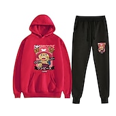 economico Grafica di personaggi di cartoni animati e film-One Piece Tony Tony Chopper Pantalone Completi Felpa con cappuccio Manga Tasca frontale Grafica Per Da coppia Per uomo Per donna Per adulto Carnevale Mascherata Stampa a caldo Feste Casual