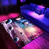 cheap Blacklight Rugs-Blacklight Rug UV Reactive Glow in the Dark Area Rug Kitchen Mat Non-Slip Oil Proof Trippy Galaxy Floor Mat Livingroom Rug Indoor Outdoor Mat Bedroom Decor Bathroom Mat Entrance Rug Door Mat
