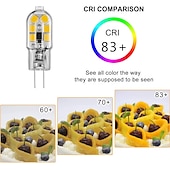 お買い得  LEDバイピンライト-g4 led 電球 ac/dc 12v g4 バイピンベースライト調光可能 g4 20 ワットハロゲン電球交換ウォームホワイト 3000 k/ホワイト 6000 k クリアカバー 5 パック