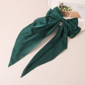 cheap Hair Styling Accessories-Bow Hair Clips for Women, Soft Long Tail Large Bow Hair Slides, Metal Spring Clip Vintage Silk Headbands, Elegant Hair Accessories, Gifts for Women Girl