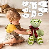 voordelige kunst, handwerk en naaien-Memory Bear sjabloon liniaal set met instructies, Memory Bear naaisjabloon liniaal, doe-het-zelf cadeaus voor Halloween kerstverjaardag, Memory Bear sjabloon liniaal set 10st