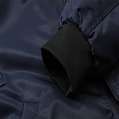 abordables veste de sport-Homme Manteau d&#039;hiver Bomber Veste Blouson Veste décontractée Extérieur Usage quotidien Chaud Poche Automne Hiver Plein Mode Vêtement de rue Revers Normal Noir Bleu Roi Vert Véronèse Veste