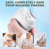 cheap Personal Protection-Electric Nail Clippers Automatic Nail Clipper with Light 2 In 1 Fingernail Cutter and File with Nail Scraps Storage USB Rechargeable Safety Fingernail Trimmer for Adults and Baby Nail Care