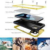 cheap iPhone Cases-Phone Case For iPhone 15 14 Pro Max Plus iPhone 13 12 11 Pro Max X XR XS Max Waterproof Case Detachable with Lanyard Shockproof PET Aluminum Alloy Silicone