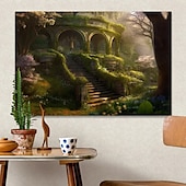 abordables Impressions de Paysages-Toile d&#039;art mural de paysage, imprimés et affiches de grotte d&#039;arbre merveilleux, peinture en tissu décoratif pour salon, images sans cadre