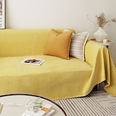 economico Coperte per divano-Copridivano In Ciniglia Tinta Unita Moderno E Minimalista Antigraffio Di Gatto Pacchetto Completo Copridivano Universale Per Tutte Le Stagioni